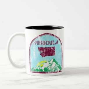Missoula Montana State Vintage Zweifarbige Tasse