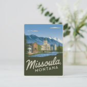 Missoula Montana Vintag Postkarte (Stehend Vorderseite)