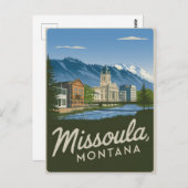 Missoula Montana Vintag Postkarte (Vorne/Hinten)