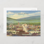 Missoula, Montana Vintage Vogelperspektive Postkarte (Vorne/Hinten)