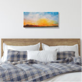 Missoula Montana Watercolor Berge Landschaft Leinwanddruck (Insitu (Schlafzimmer))