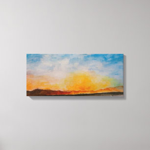 Missoula Montana Watercolor Berge Landschaft Leinwanddruck
