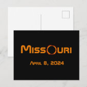 Missouri 2024 Gesamtsolarausstoß Postkarte (Vorne/Hinten)