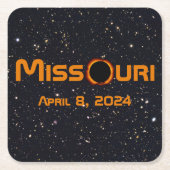Missouri 2024 Gesamtsolarausstoß Rechteckiger Pappuntersetzer (Vorderseite)