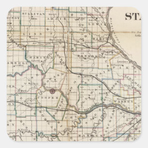 Missouri 2 quadratischer aufkleber