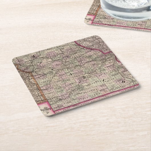 Missouri 7 rechteckiger pappuntersetzer (angewinkelt)