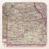 Missouri 7 rechteckiger pappuntersetzer (Vorderseite)