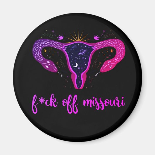 Missouri Abortion Ban Celestial Uterus Protest Magnet (Vorne)