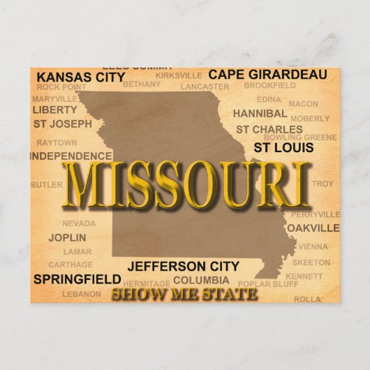 Missouri Antique Karte (Vorderseite)