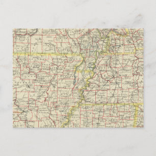 Missouri, Arkansas, Kentucky, Tennessee Postkarte