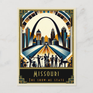 Missouri   Art Deco Postkarte