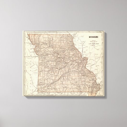 Missouri Atlas Map Leinwanddruck (Vorderseite)