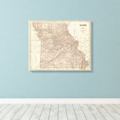 Missouri Atlas Map Leinwanddruck (Insitu (Holzboden))