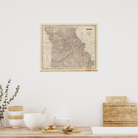 Missouri Atlas Map Poster (Küche)
