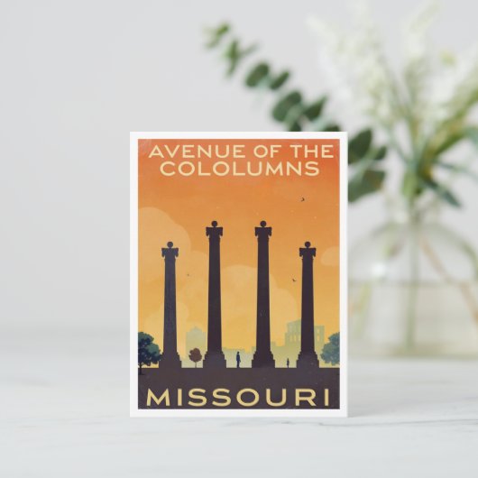 Missouri Avenue of the Columns Art Postkarte (Stehend Vorderseite)