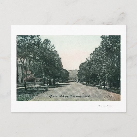 Missouri Avenue ViewDeer Lodge, MT Postkarte (Vorderseite)