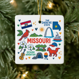 Missouri Benutzerdefinierte Familientrip Weihnacht Keramikornament