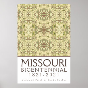 Missouri Bicentennial Dogwood Poster