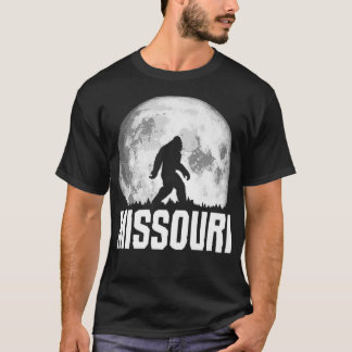 Missouri Bigfoot Vintag Full Moon Retro Squatch P T-Shirt