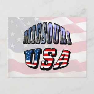 Missouri-Bild und USA-Text Postkarte