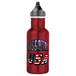 Missouri-Bild und USA-Text Trinkflasche