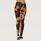 Missouri Black & Gold Tiger Camo Printed Leggings (Rückseite)
