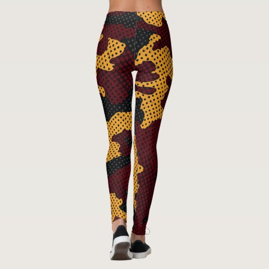 Missouri Black & Gold Tiger Camo Printed Leggings (Rückseite)