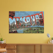 Missouri (Bridge View) - Große Letter-Szenen Leinwanddruck (Insitu (Wohnzimmer))