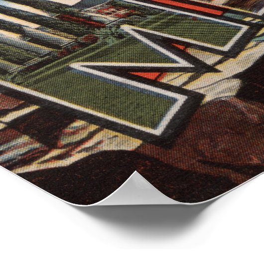 Missouri (Bridge View) - Große Letter-Szenen Poster (Ecke)