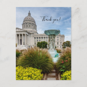 Missouri Capitol und Springbrunnen Dankeschön-Post Postkarte