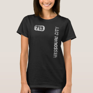 Missouri City Texas 713 Area Code Vintag Retro T-Shirt