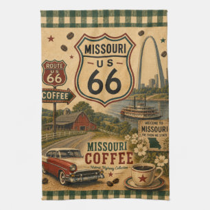 Missouri Classic Car Coffee Americana Geschirrtuch
