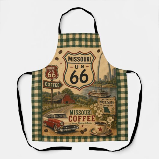 Missouri Coffee Kitchen Mother Road Schürze (Vorderseite)