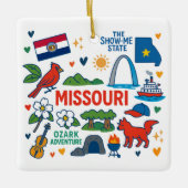 Missouri Custom Family Trip Christmas Keramikornament (Vorderseite)