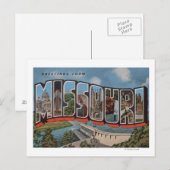 Missouri (Dam-Ansicht) - Große Letter-Szenen Postkarte (Vorne/Hinten)