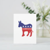 Missouri Demokrat Donkey Postkarte (Stehend Vorderseite)