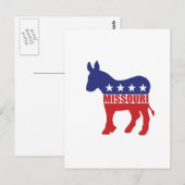 Missouri Demokrat Donkey Postkarte (Vorne/Hinten)