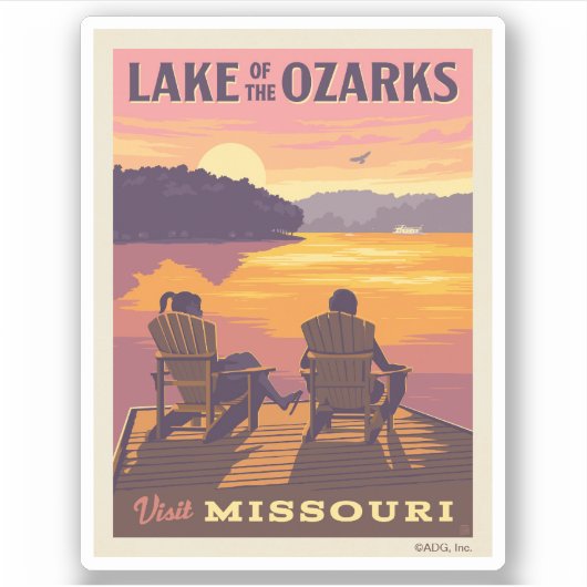 Missouri | Der Ozarksee Aufkleber (Vorderseite)
