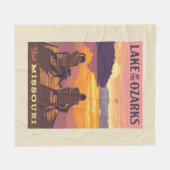 Missouri | Der Ozarksee Fleecedecke (Vorderseite (Horizontal))