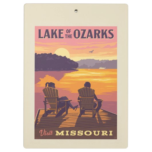 Missouri | Der Ozarksee Klemmbrett (Rückseite)
