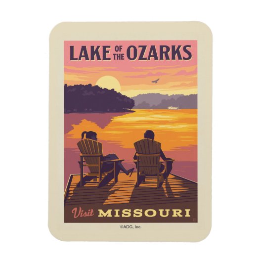 Missouri | Der Ozarksee Magnet (Vertikal)