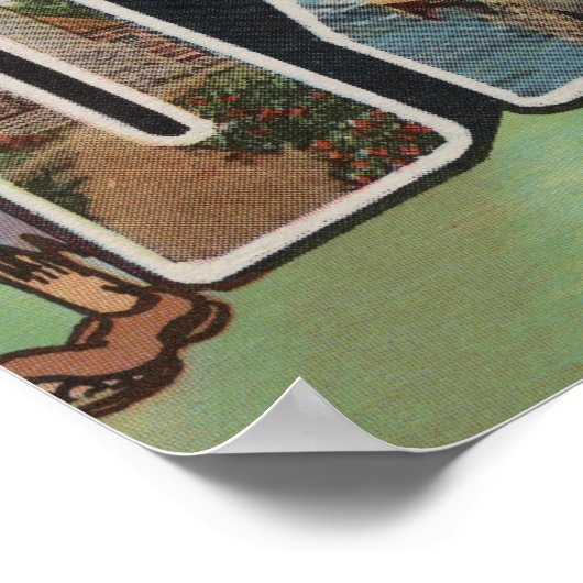 Missouri - Die Ozarks - Großbuchstaben Poster (Ecke)