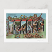 Missouri - Die Ozarks - Großbuchstaben Szenen 2 Postkarte (Vorderseite)