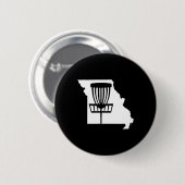 Missouri Disk Golf Staat mit Basket Graphic Button (Vorne & Hinten)