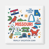 Missouri Family Trip Keepsake Personalized Magnet (Vorne)