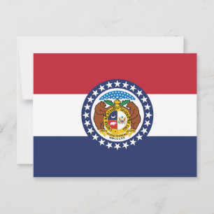 Missouri-Flagge Show-Me State Siegel Postkarte
