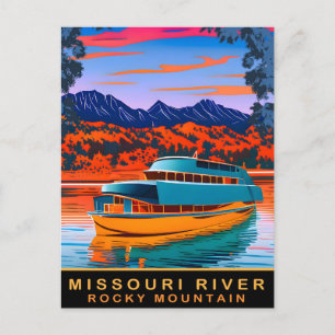 Missouri Fluss, Rocky Mountain, Reisen Postkarte