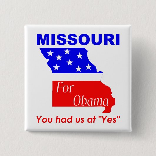Missouri für Obama Button (Vorderseite)