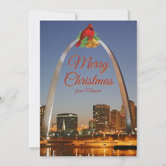Missouri Gateway Arch Frohe Weihnachten (Vorderseite)