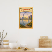Missouri Gateway Arch Vintage Poster (Küche)
